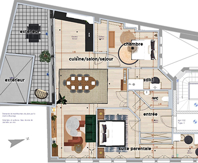 Plans d'architecte intérieur